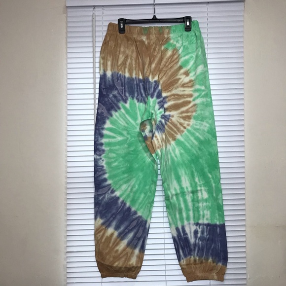 RVCA All The Way Joggers Pant’s Women’s Size L Tie Dye High Rise Side Pocket’s - Picture 14 of 14